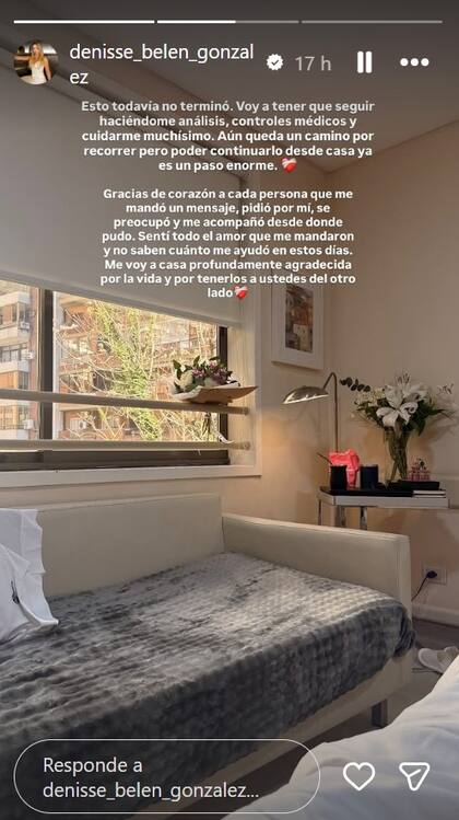 Denisse compartió la noticia con sus seguidores a través de sus redes sociales (Captura: Instagram @denisse_belen_gonzalez)