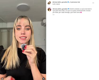 Denisse González explicó qué fue lo que la obligó a permanecer 12 días internada (Foto: Captura Instagram/@denisse_belen_gonzalez)