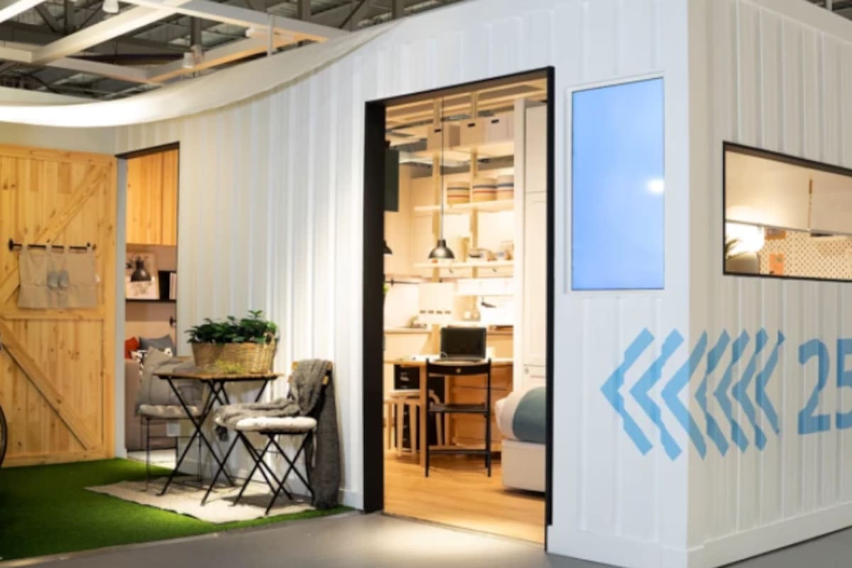 Dentro de la línea de mini casas que ofrece Ikea, una de estas opciones incluye una vivienda hecha en un container.