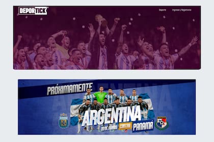 Deportick, el sitio web donde se venderán las entradas para asistir al amistoso entre la Argentina y Panamá.