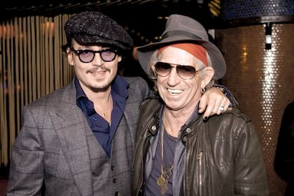 Depp con su amigo Keith Richards