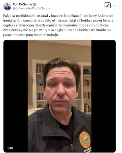 DeSantis defendió el endurecimiento de las leyes migratorias