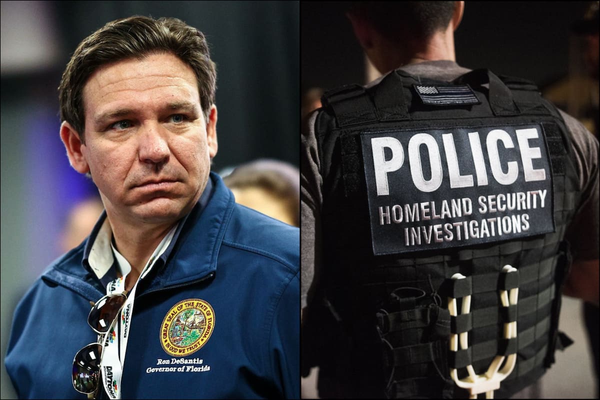 DeSantis explicó que el programa, denominado 287(g), permite a las agencias locales y estatales trabajar de manera más cercana con ICE (Inmigración y Control de Aduanas)