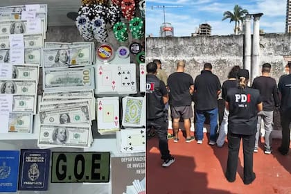 Desbarataron una casa de apuestas ilegales en Santa Fe: drogas, fichas de póker, pesos y dólares