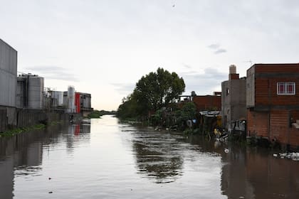 Desbordado el arroyo Las Piedras, otra vez inundó el barrio Papa Francisco, en Quilmes