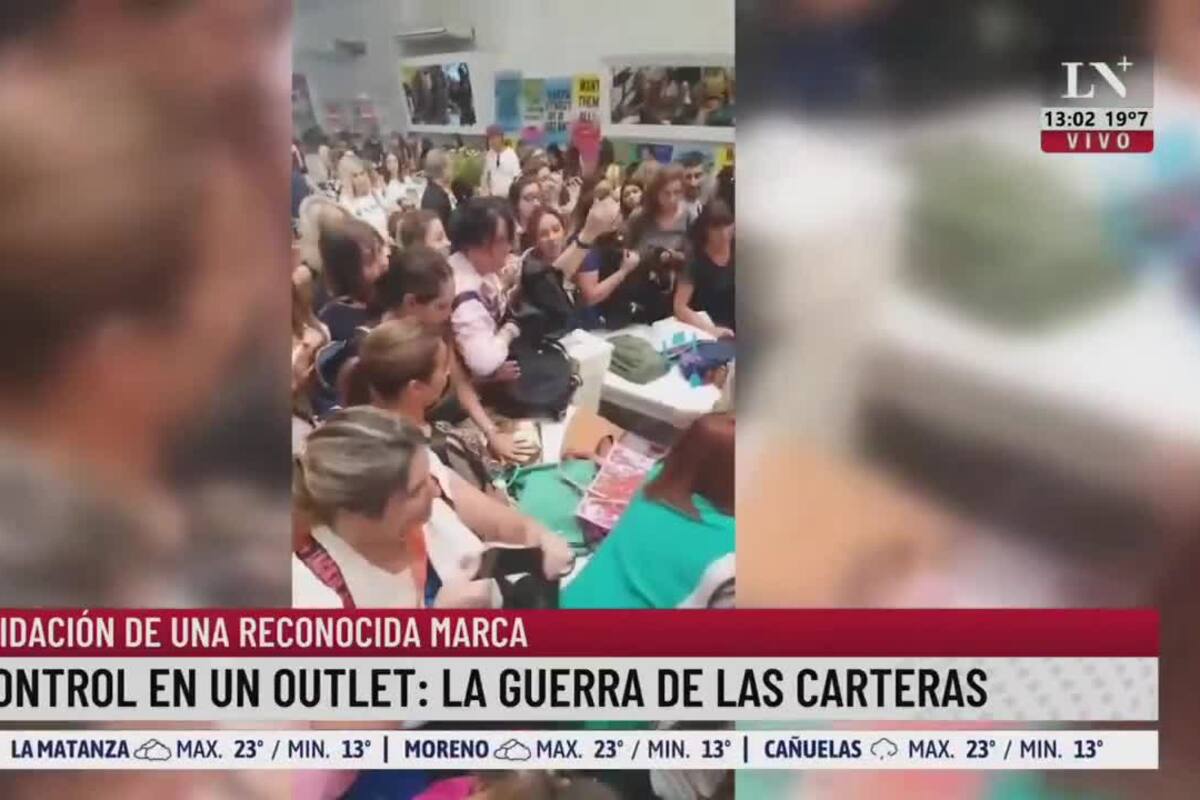 Descontrol en un outlet de carteras de Palermo