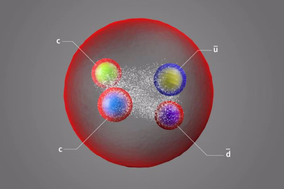 Descripción gráfica de la nueva partícula exótica