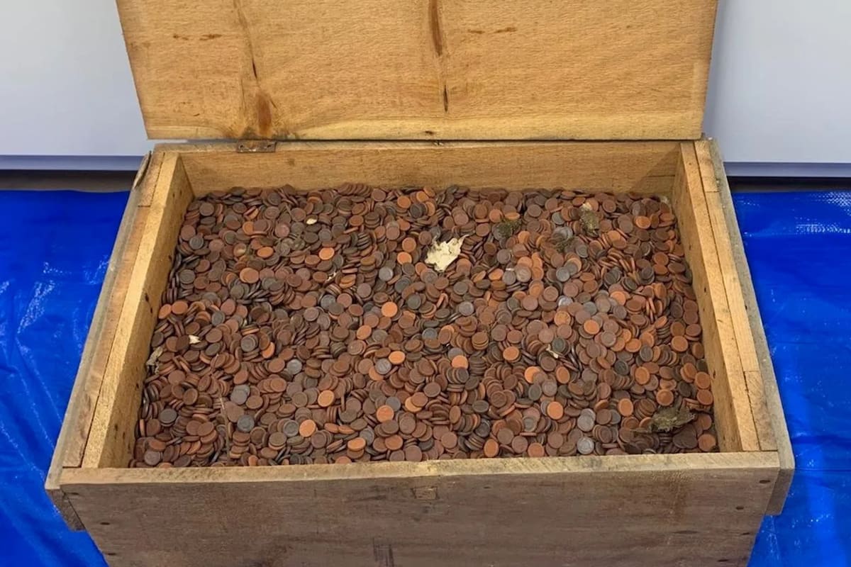 Descubren 15 cajas de madera con 500.000 monedas en un depósito abandonado