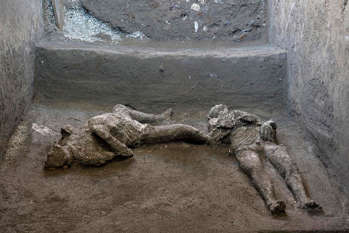Descubren en Pompeya dos cuerpos intactos.