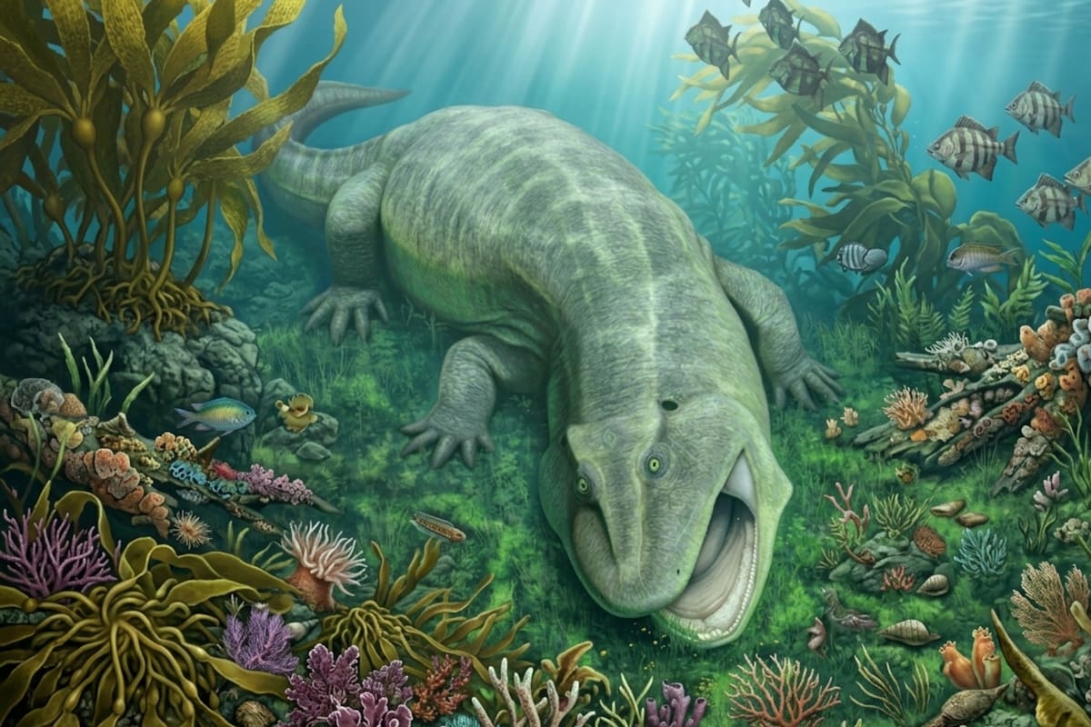 Descubren en un río del Amazonas una especie de tertópodo predecesor de los anfibios