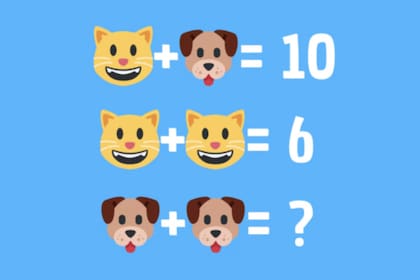Descubrí cuánto vale cada perrito y resolvé la suma dispuesta en la imagen