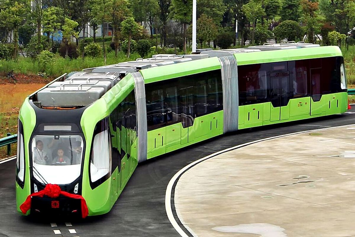 Desde 2017, este sistema de transporte eléctrico funciona en la ciudad china de Zhuzhou
