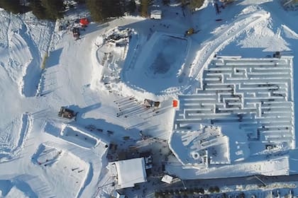 Desde el aire: el impactante laberinto llamado Snowlandia en Polonia