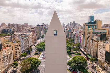 Desde el mirador del Obelisco se puede ver la ciudad desde sus cuatro puntos cardinales