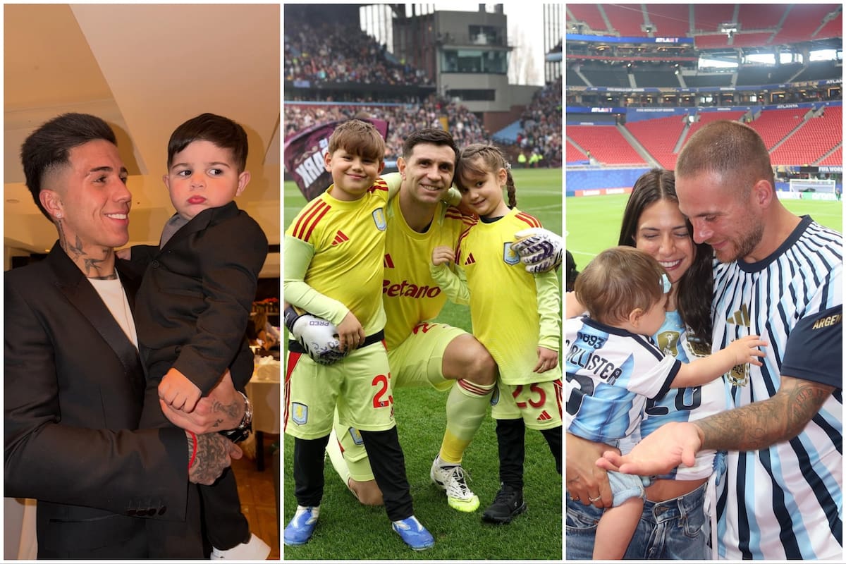 Desde Enzo Fernández hasta Dibu Martínez y Alexis Mac Allister, algunos de los futbolistas que tienen hijos ingleses (Foto: Instagram: @enzojfernadez @emimartinez26 @alemacallister)