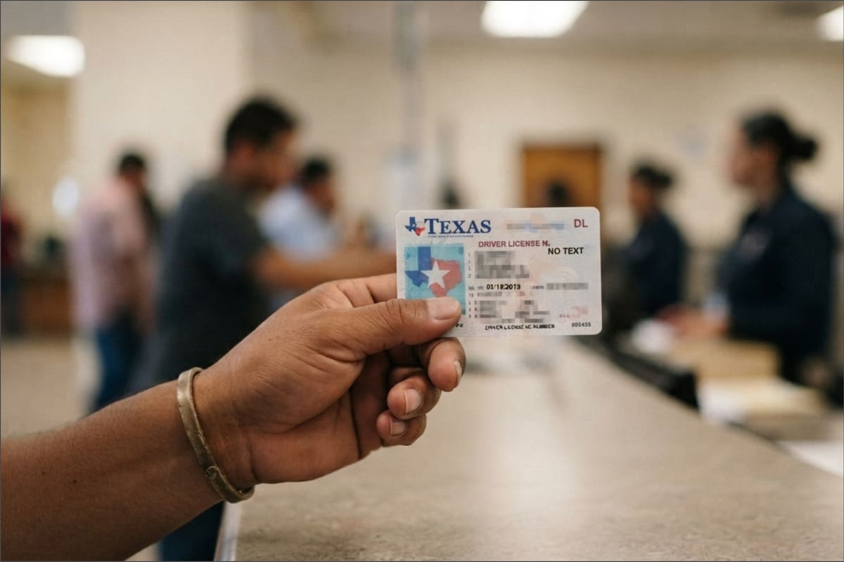 Desde este 20 de septiembre, el DPS de Texas exige un nuevo formulario a los migrantes que soliciten la licencia y presenten el pasaporte extranjero como prueba de identificación