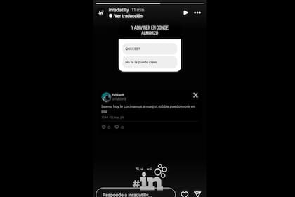 Desde la cuenta oficial del restaurante anunciaron que tuvieron una comensal estrella. Además, un trabajador del sitio hizo lo propio en su cuenta de X (Foto Instagram @inradatilly)