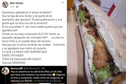Desde la cuenta que maneja la hija de don Víctor agradecieron por la publicación que hizo Mariana en Twitter