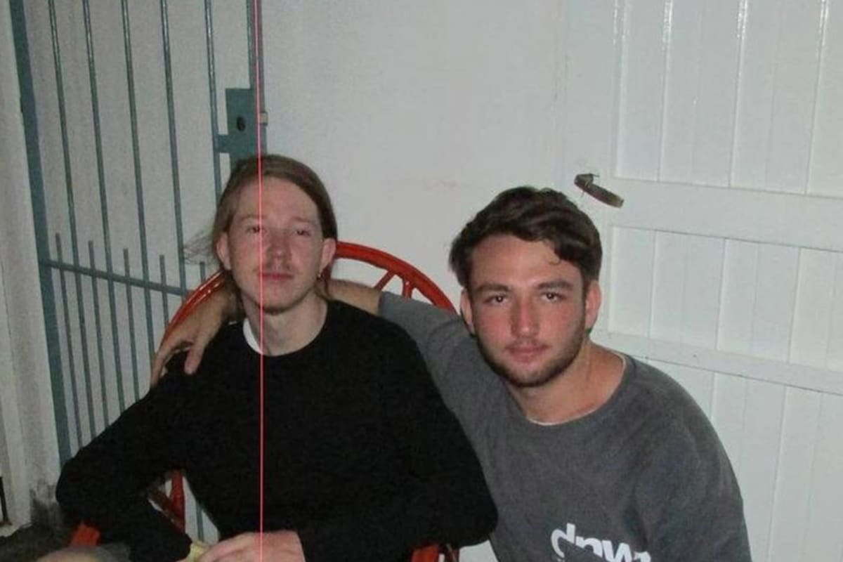 Desde la izquierda. Mateo "Colo" Lezama, quien sobrevivió al accidente, junto a Franco Rossi uno de los dos fallecidos