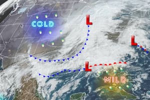 Desde la noche del domingo, un frente frío atraviesa la península de Florida