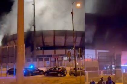 Desde las afueras del estado se podía observar una espesa columna de humo