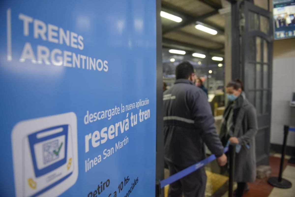 Desde mañana, se debe reservar para viajar por la tarde en el tren San Martín