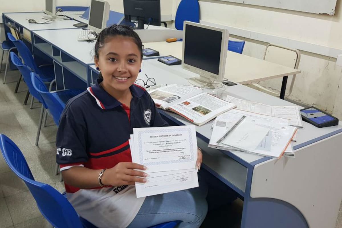 Desde que comenzó el pre-jardín hasta finalizar el secundario, Milena Valentina Fernández siempre fue a clases
