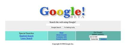 Desde su lanzamiento, Google procuró ser una página centrada en las búsquedas y no en otros servicios de internet.