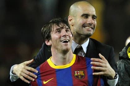 Pep Guardiola y Lionel Messi, en tiempos felices, en Barcelona