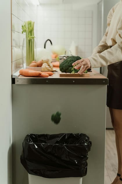 Desechar materia orgánica en el cesto de basura puede acumular líquidos que a la larga producirán mal olor por la descomposición