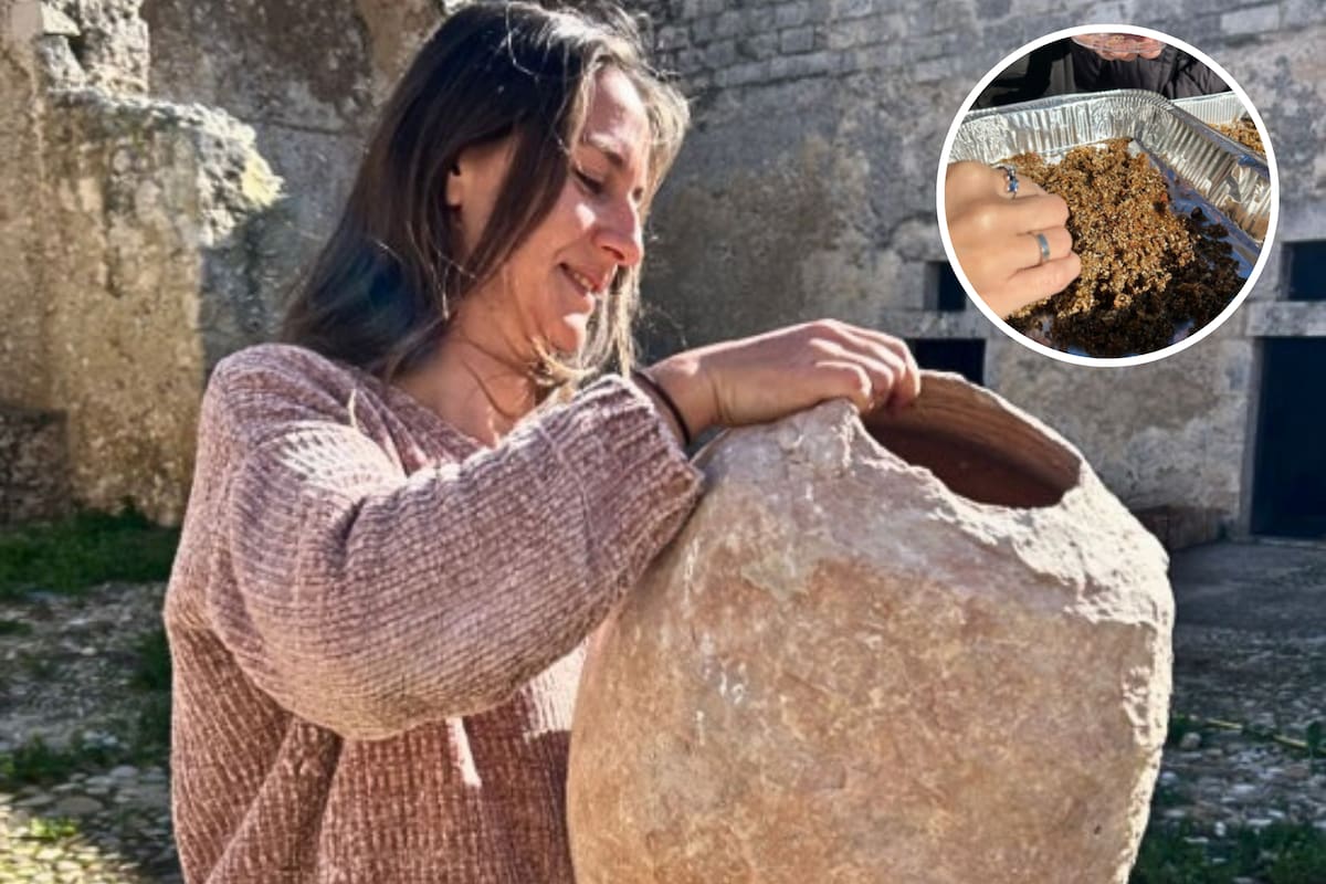 Desentierran en Sicilia una ánfora con alimento que sobrevivió más de 20 siglos intacto
