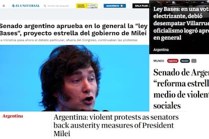 “Desguace del Estado”: la fuerte reacción de la prensa internacional tras la aprobación de la Ley Bases