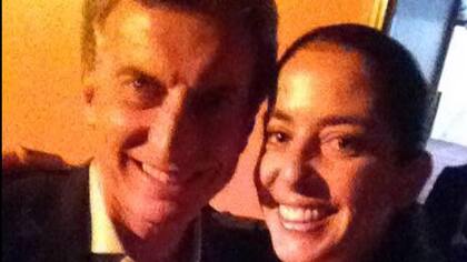 Mariana Triaca junto al presidente Mauricio Macri