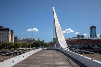 Desolación en Puerto Madero en tiempos de asilamiento social