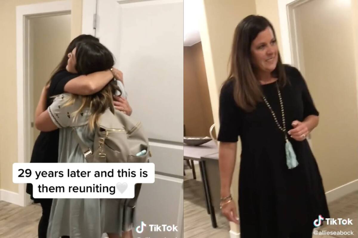 Después de 29 años, una joven contactó a su madre biológica y se reencontraron