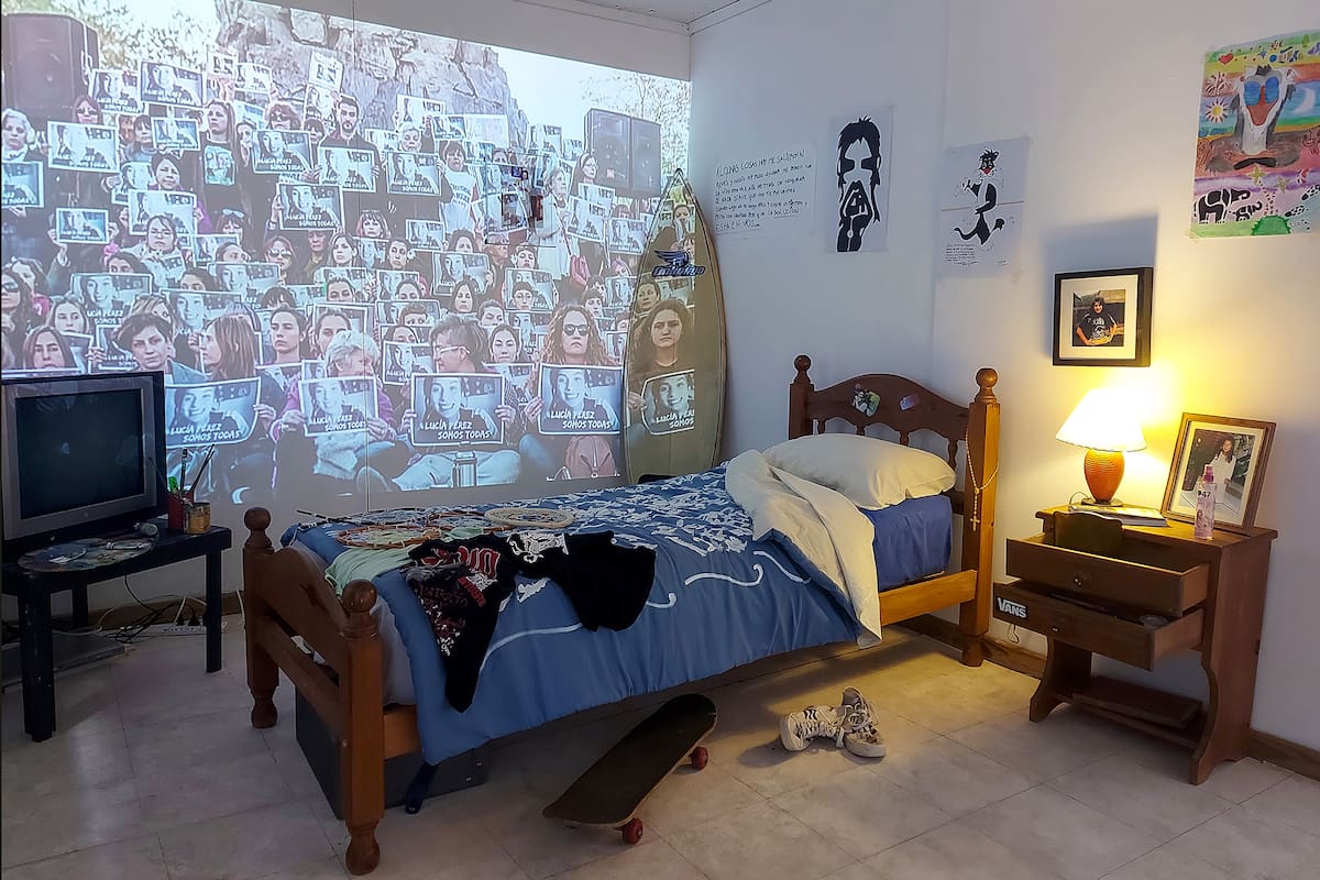 Después de exhibirse en la rambla de Mar del Plata y en el Museo Pettoruti, de La Plata, la instalación itinerante llegó al patio de la Manzana de las Luces