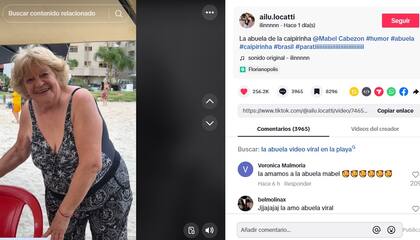 Después de la borrachera la abuela Mabel se volvió famosa y ahora todos quieren una foto con ella