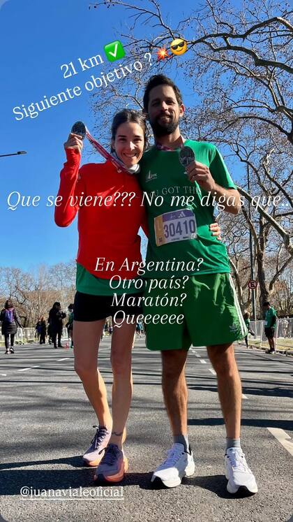 Después de la carrera, la actriz se sintió con entusiasmo y dio a entender que irá por otro desafío