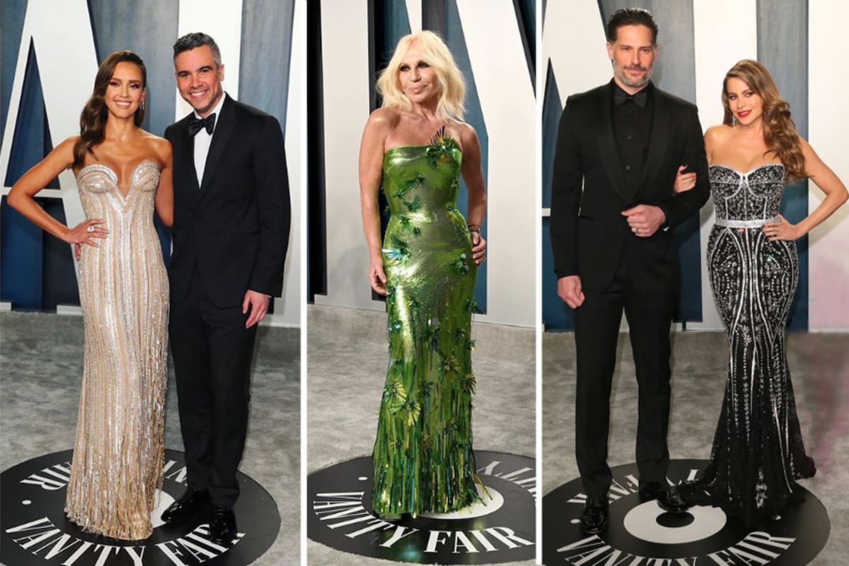 Después de la entrega de premios, muchos famosos dijeron presente en la fiesta de Vanity Fair y lucieron sus looks a puro brillo para la ocasión