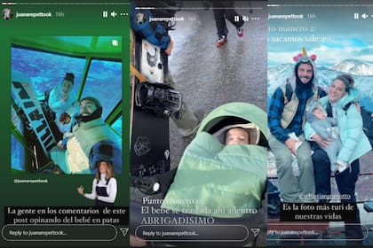 Después de los comentarios, la actriz salió a mostrar el abrigo que lleva su hijo en la nieve