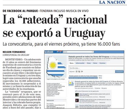 Después de unos meses de la rateada organizada por Griffouliere, estudiantes de otras partes del mundo comenzaron a replicarla