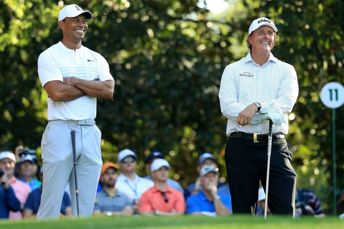 Después de veinte años, Tiger Woods y Phil Mickelson practicaron juntos y causaron el mayor revuelo de público, gritos y sonrisas de la semana más excitante del golf