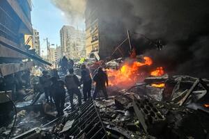 Destrucción en un barrio de Beirut tras un ataque de Israel, el 8 de abril.