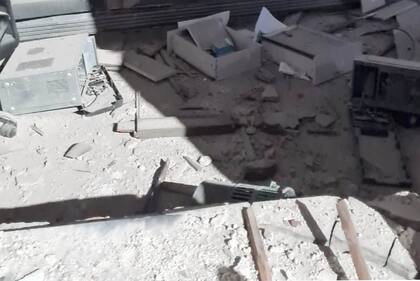 Así quedó el local tras la detonación del explosivo