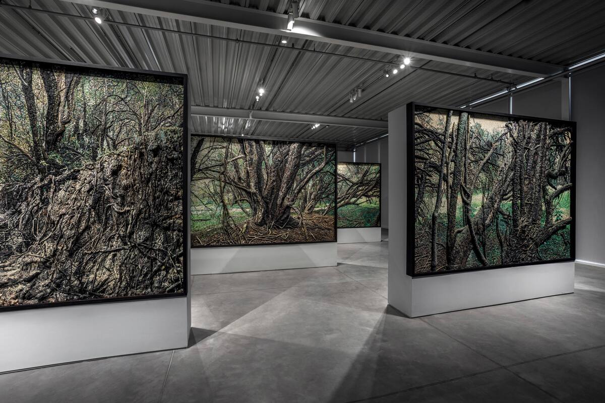 Detalle de "Argentina (paisajes)", de Mondongo, en Malba Puertos