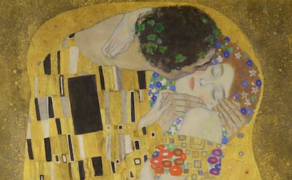 Detalle de "El beso" (1908/9), de Gustav Klimt, estrella absoluta de la colección del Museo Belvedere de Viena