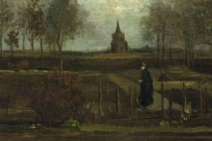 Detalle de “El jardín de la casa parroquial en Nuenen en la primavera”, de 1884