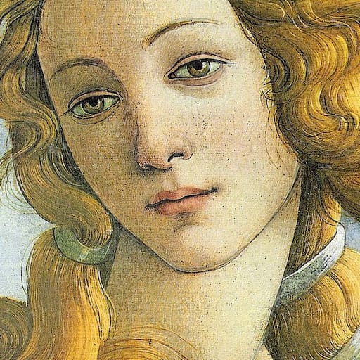 Detalle de El nacimiento de Venus