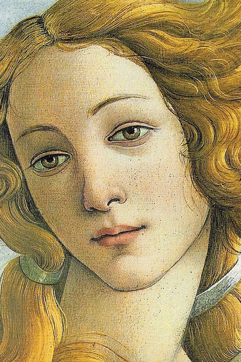 Detalle de El nacimiento de Venus