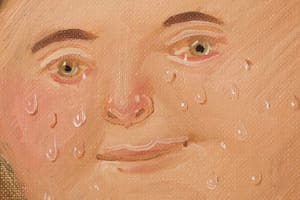 Detalle de "El viudo" (1968), de Fernando Botero